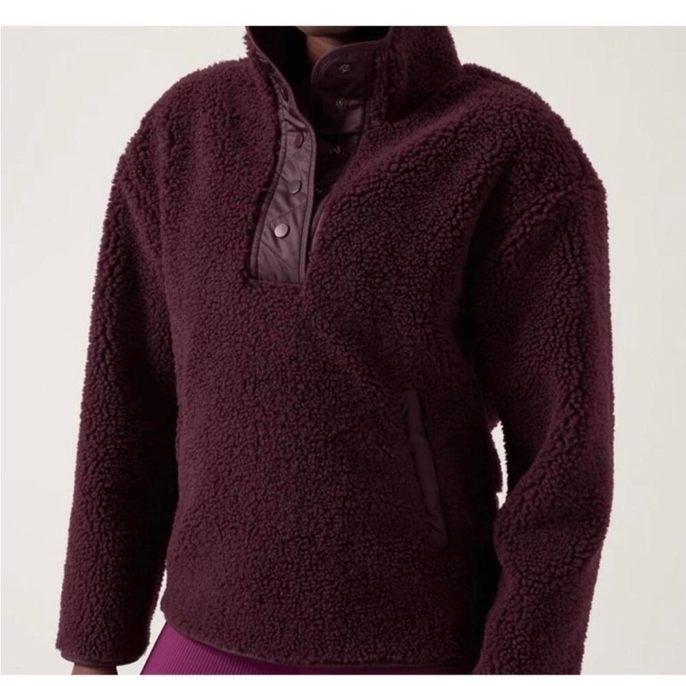 Athleta Deep Purple Fleece Pullover